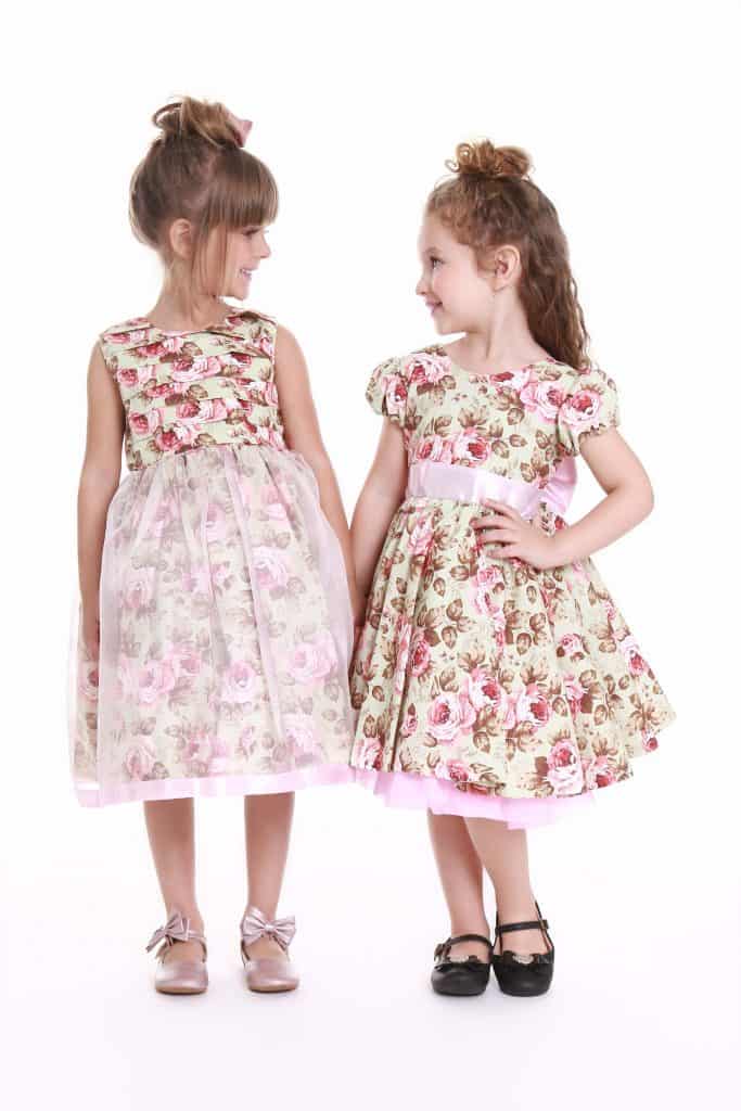 Vestidos floridos para festa infantil