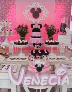 Dicas para decoração da festa da Minnie Rosa