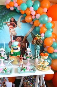 20 ideias de decoração festa Moana