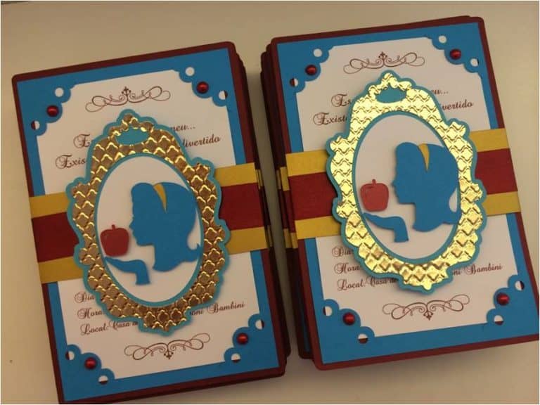 20 convites branca de neve