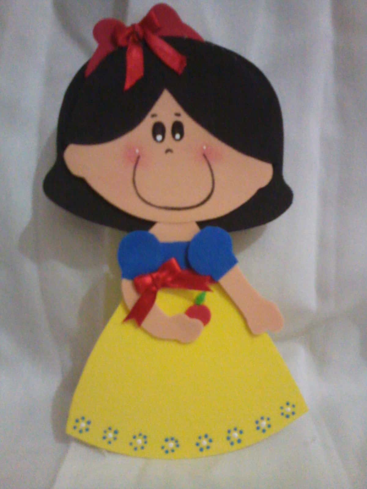 lembrancinhas da branca de neve, Branca de neve em EVA - Blog Ana Giovanna