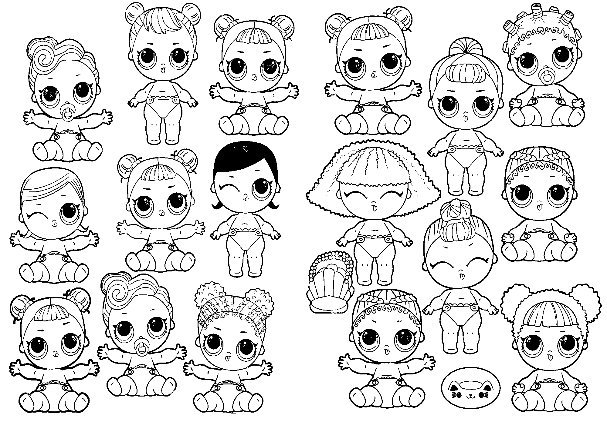 Desenhos da boneca LOL para imprimir e colorir