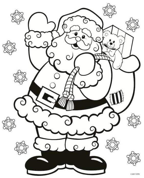 Desenhos de Natal para colorir e pintar