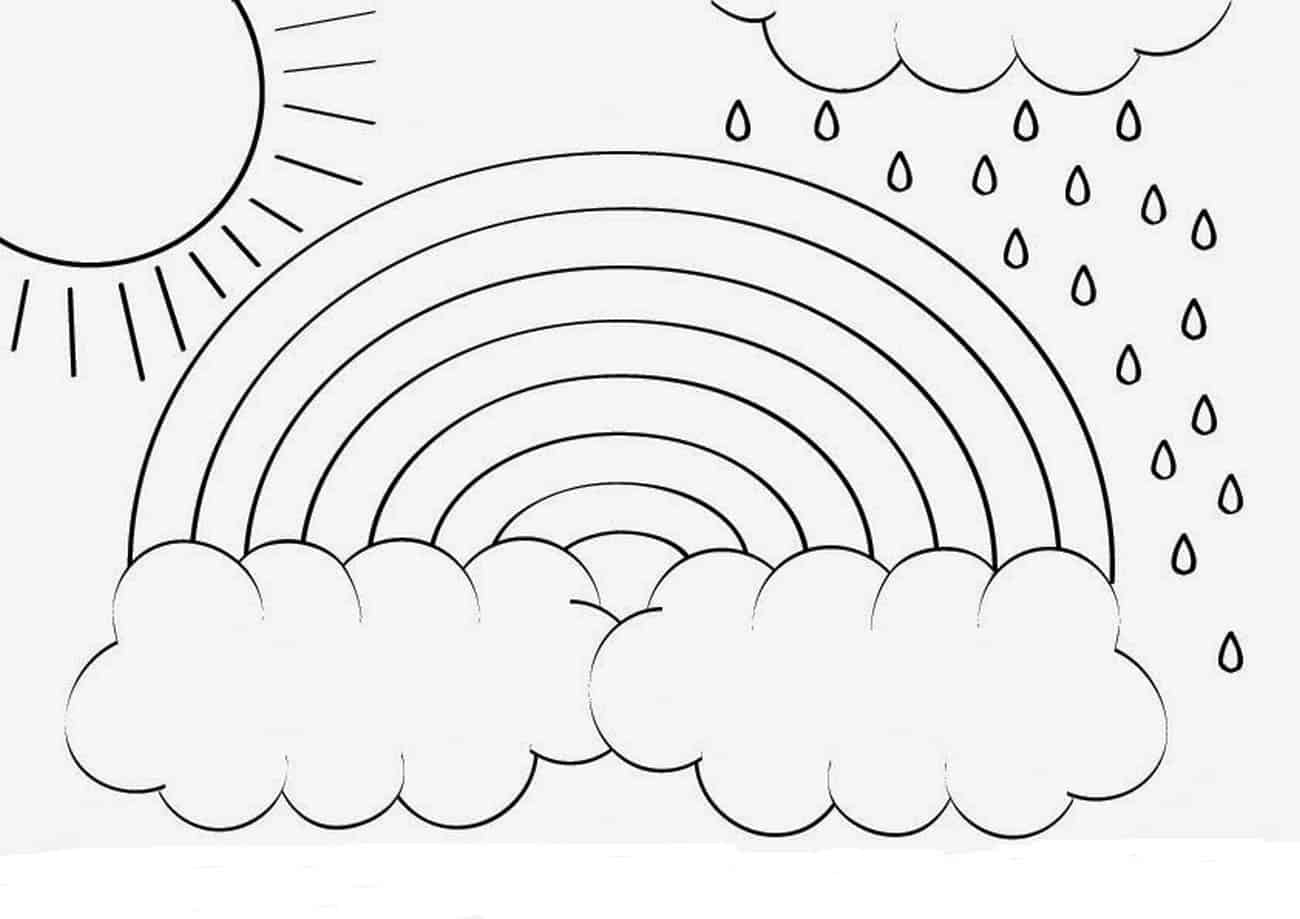 Desenhos para colorir de arco-íris