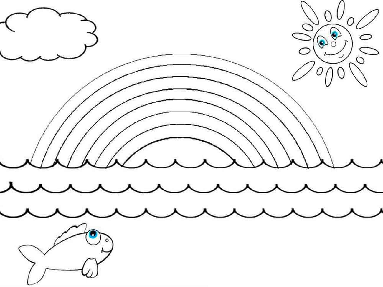 Desenhos para colorir de arco-íris