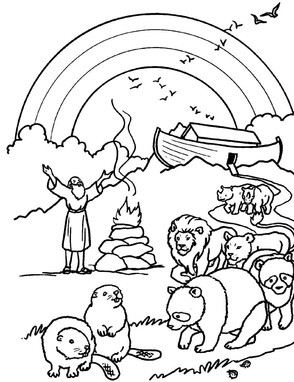 Desenhos para colorir de arco-íris