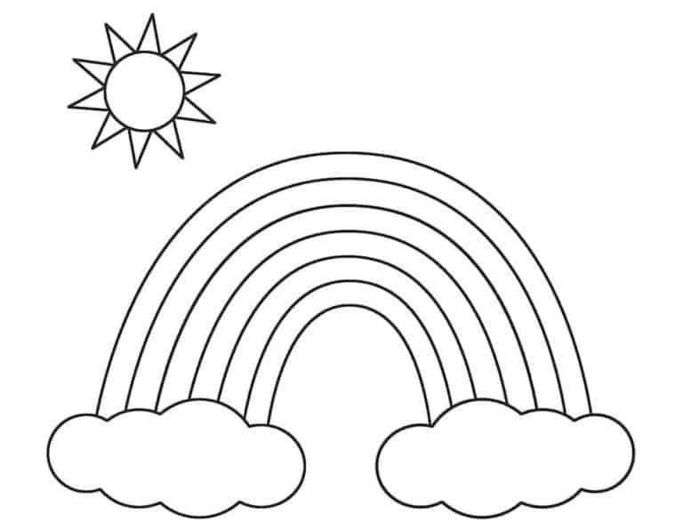 Desenhos para colorir de arco-íris