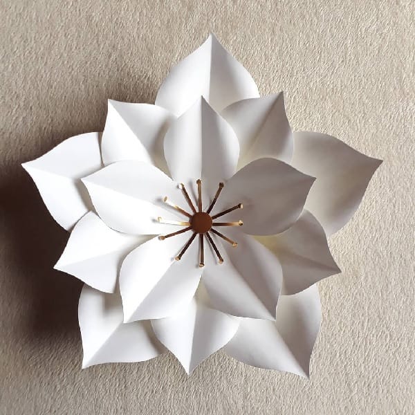 Decoração com flores de papel – Moldes fáceis