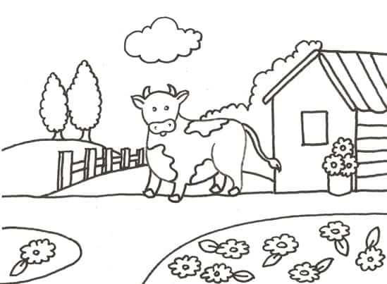 Desenhos de animais da fazenda para colorir