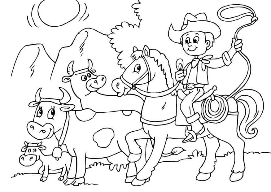 Desenhos de animais da fazenda para colorir