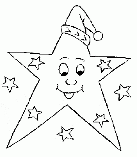 Desenhos de estrela de Natal para pintar