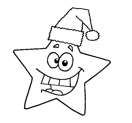 Desenhos de estrela de Natal para pintar