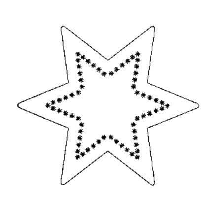 Desenhos de estrela de Natal para pintar