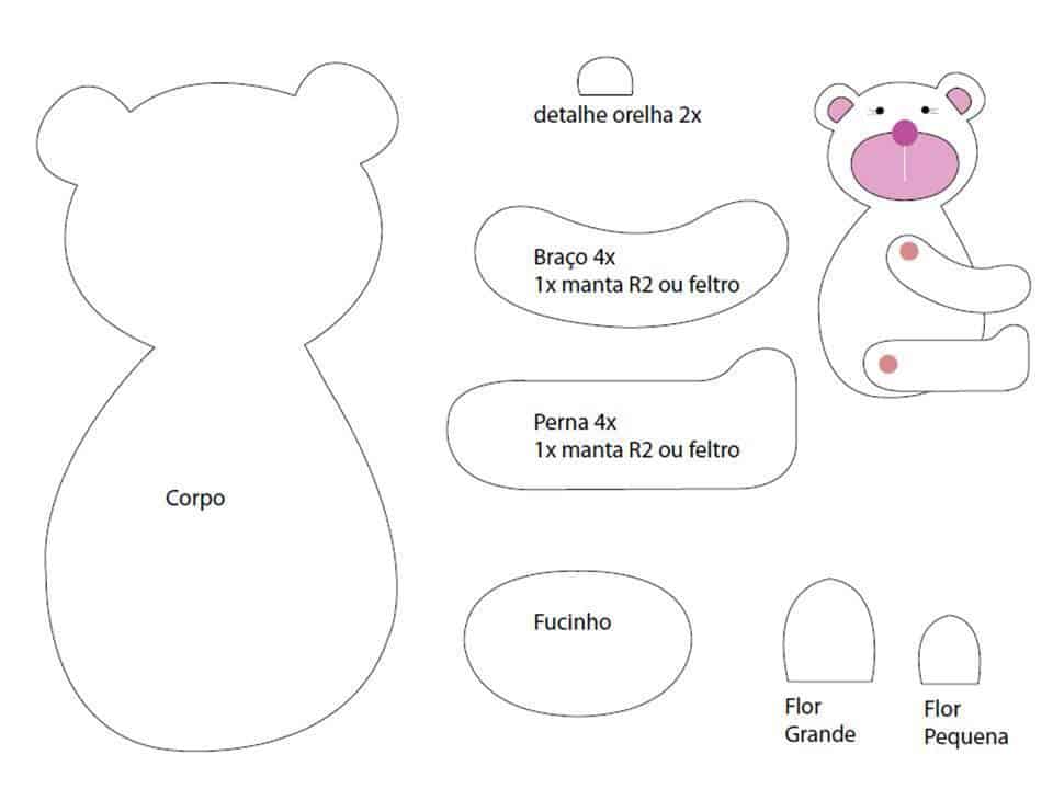 Moldes de Bichinhos em EVA para imprimir