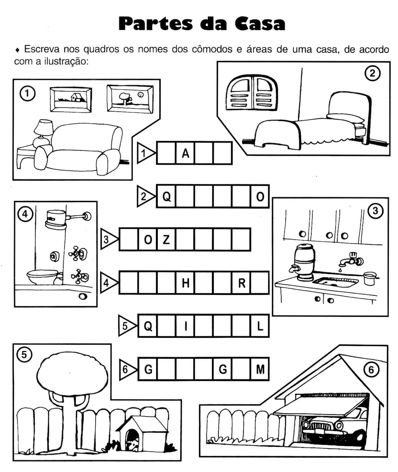 Desenhos de casa para colorir