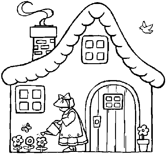 Desenhos de casa para colorir