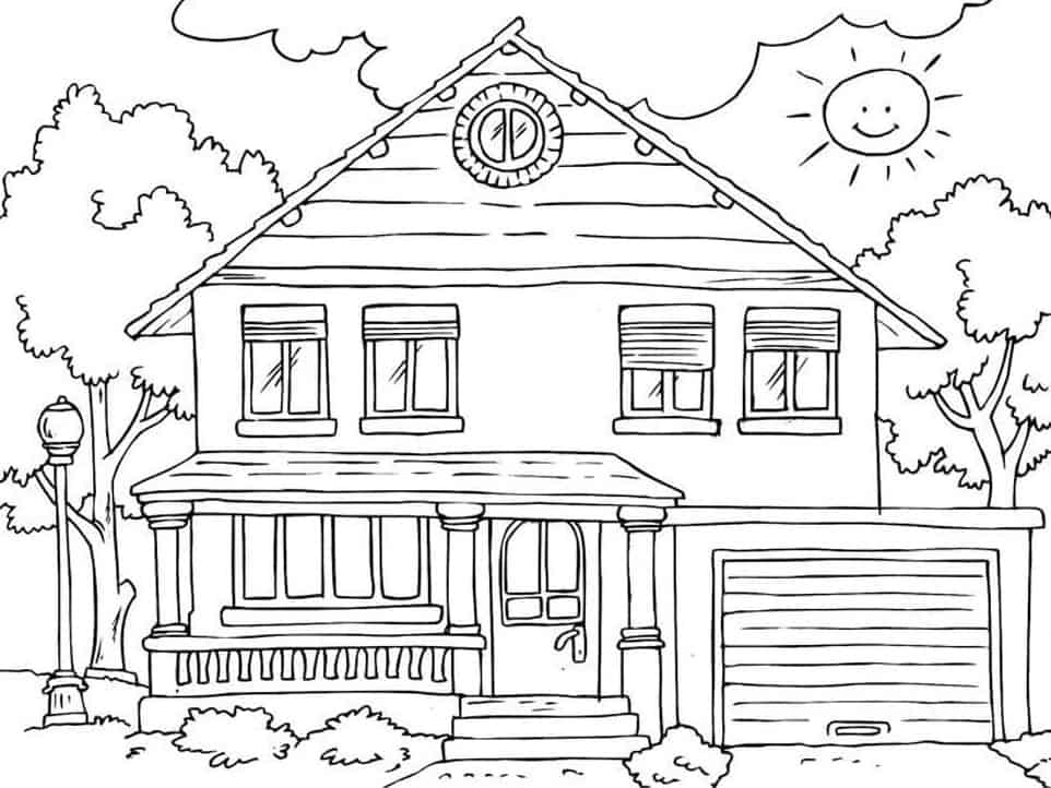 Desenhos de casa para colorir