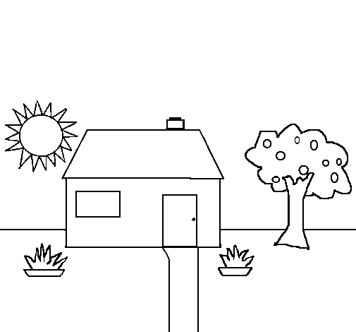 Desenhos de casa para colorir