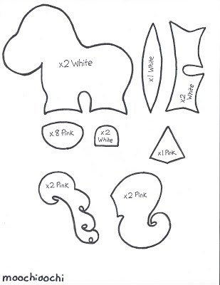 Moldes de unicórnio para imprimir