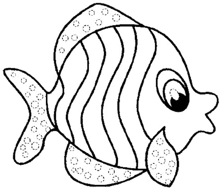 Peixinhos para colorir - 25 desenhos lindos