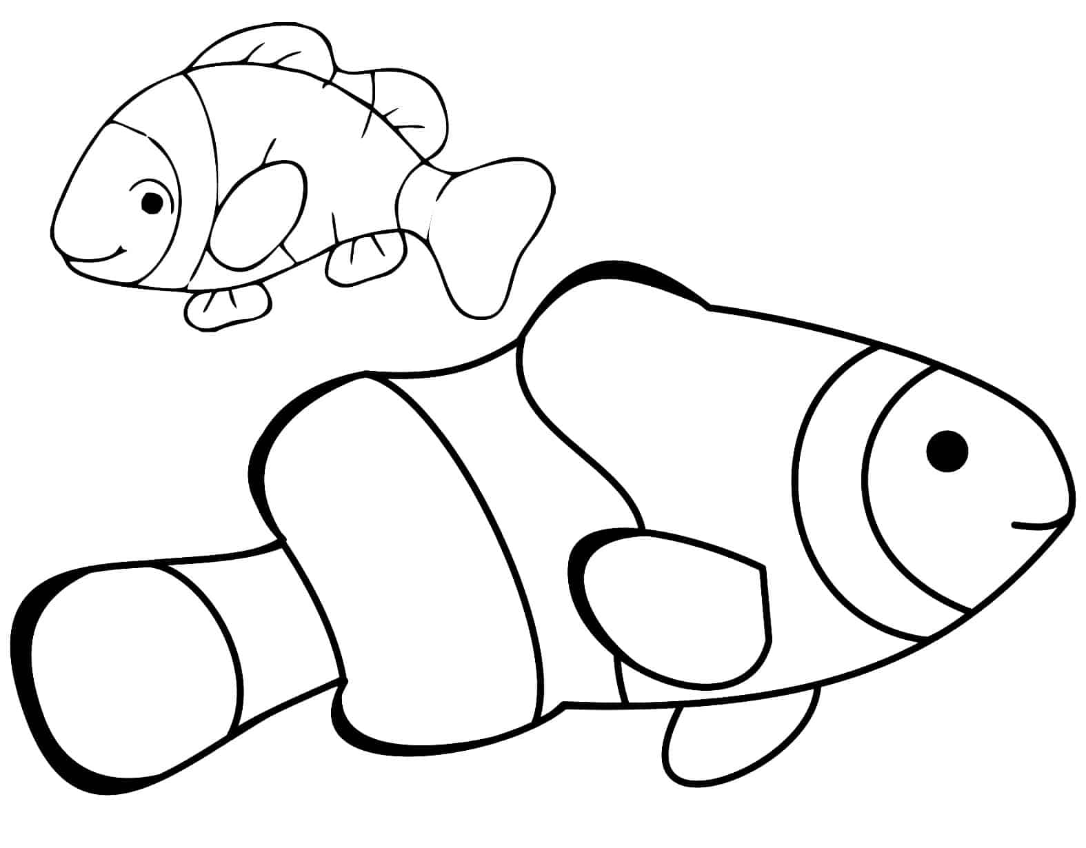 Peixinhos para colorir - 25 desenhos lindos