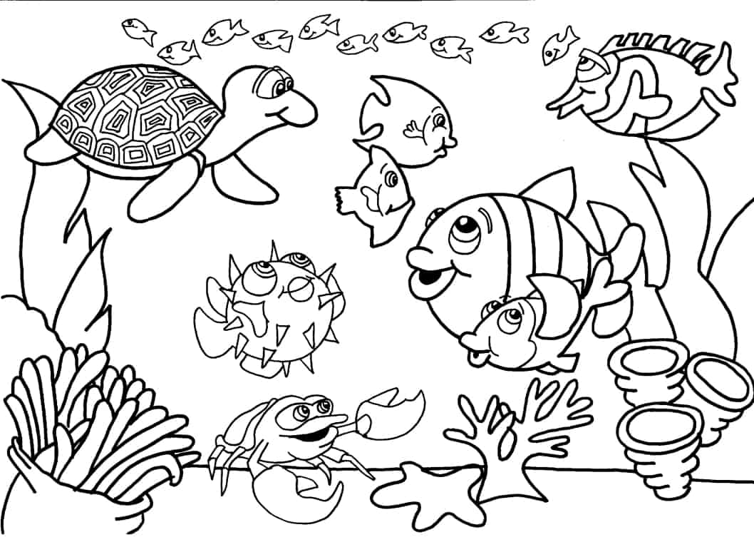 Peixinhos para colorir - 25 desenhos lindos