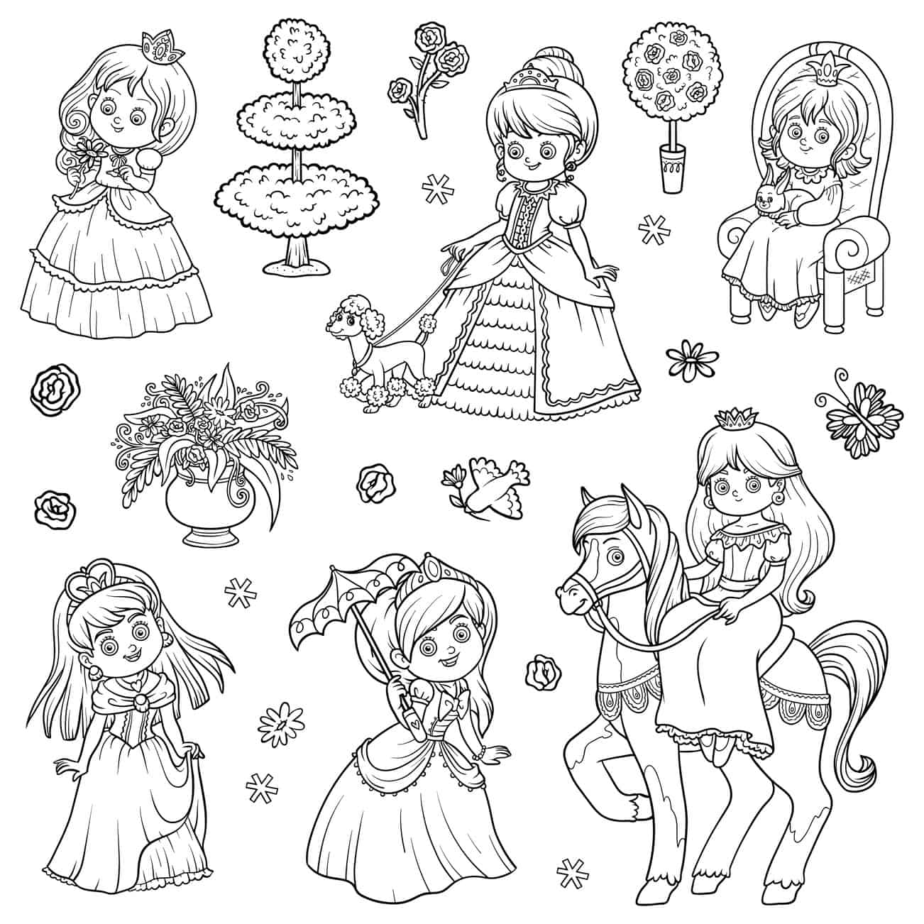 Princesas para colorir-1