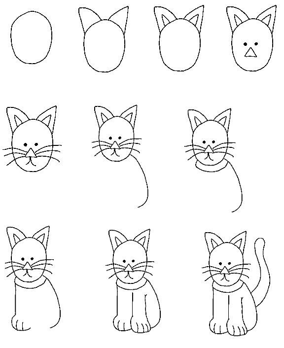 Como desenhar um gato