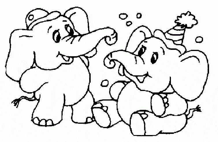 Desenhos de elefantes para colorir