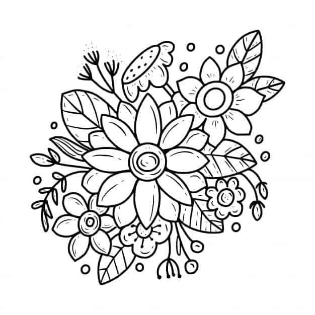 Desenhos de flores para colorir