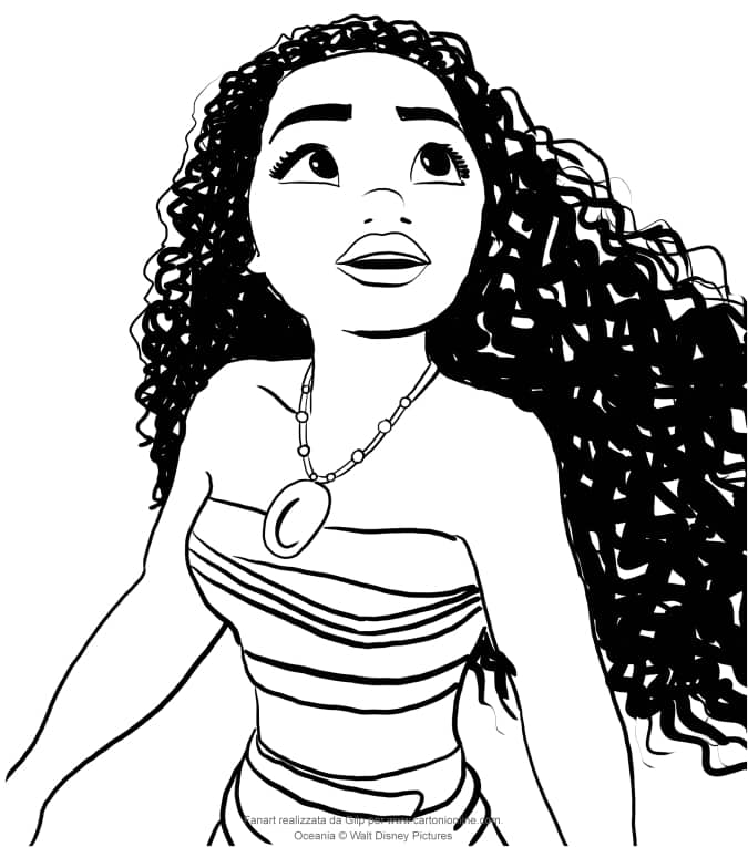 Desenhos da Moana para imprimir e colorir