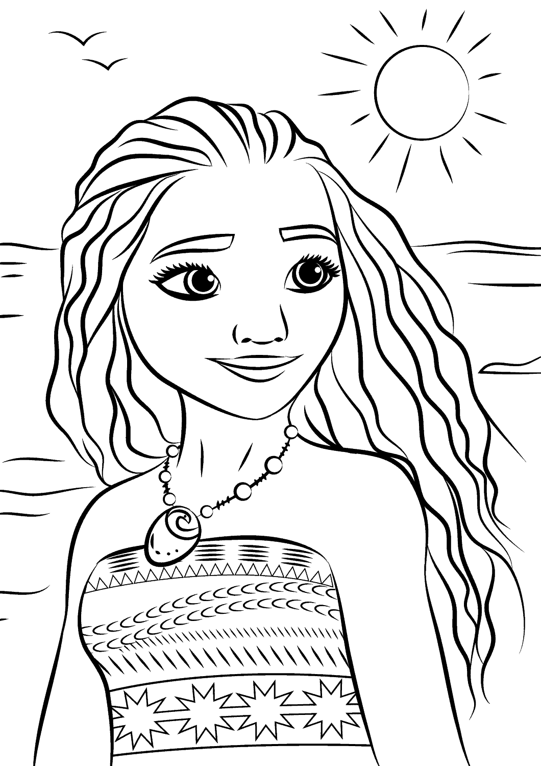 Desenhos da Moana para imprimir e colorir