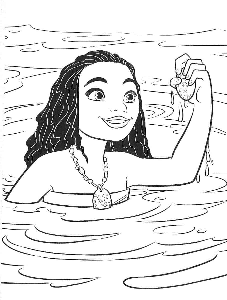 Desenhos da Moana para imprimir e colorir