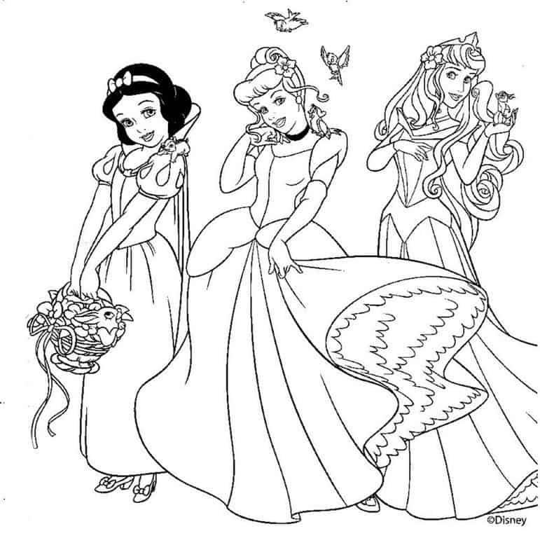 Desenhos de princesas para colorir