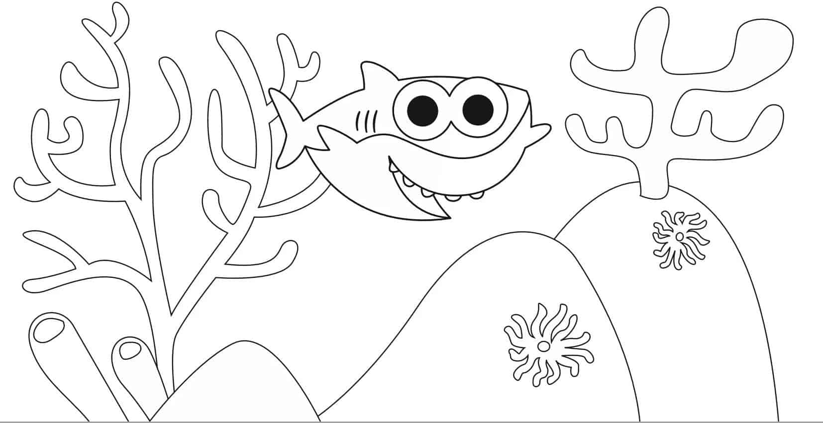 Desenhos do Baby Shark para colorir