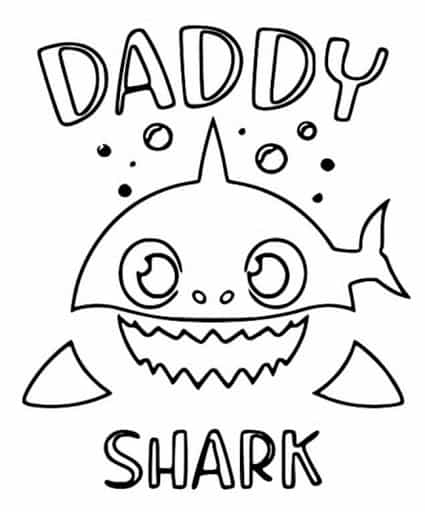 Desenhos do Baby Shark para colorir