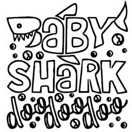 Desenhos do Baby Shark para colorir