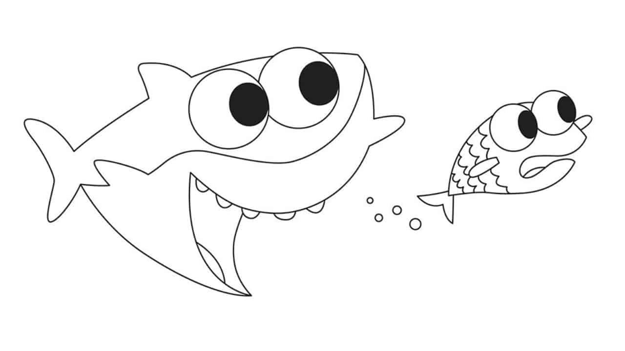 Desenhos do Baby Shark para colorir