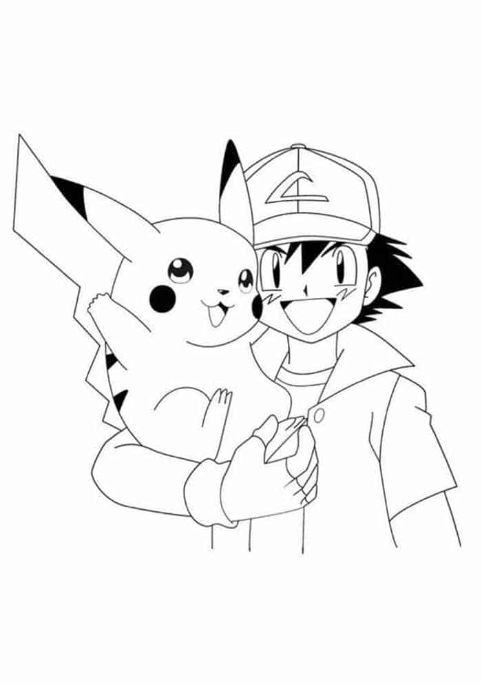 Desenhos do Pikachu para imprimir e colorir