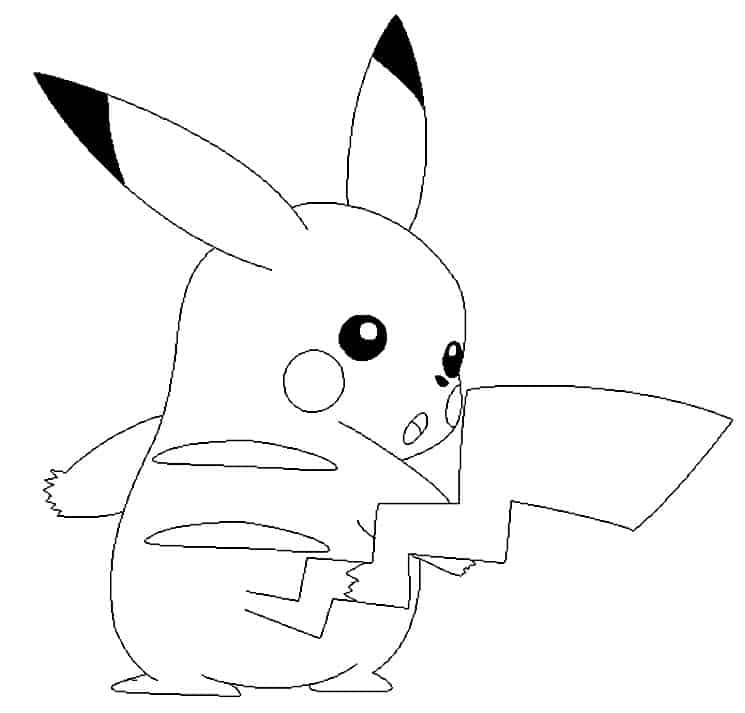 Desenhos do Pikachu para imprimir e colorir