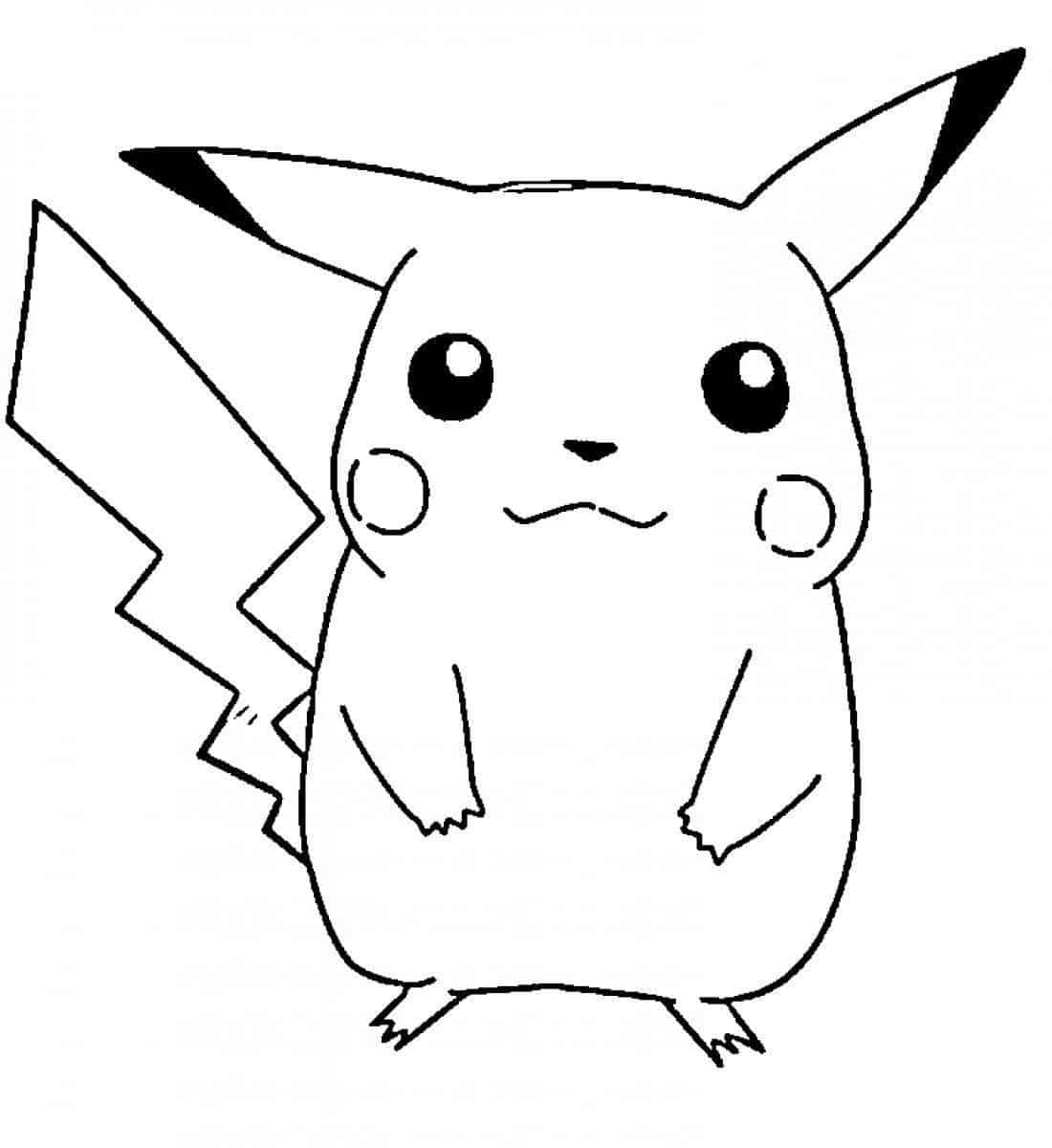 Desenhos do Pikachu para imprimir e colorir