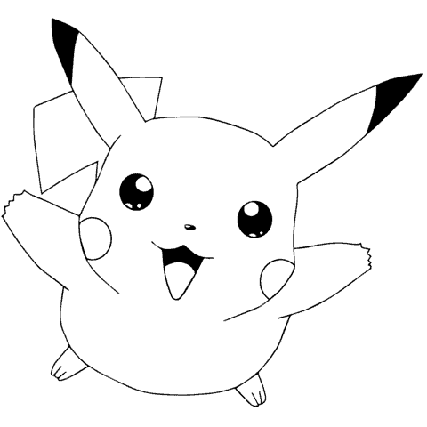 Desenhos do Pikachu para imprimir e colorir