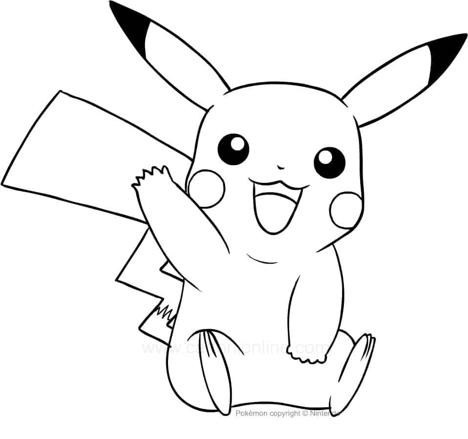 Desenhos do Pikachu para imprimir e colorir