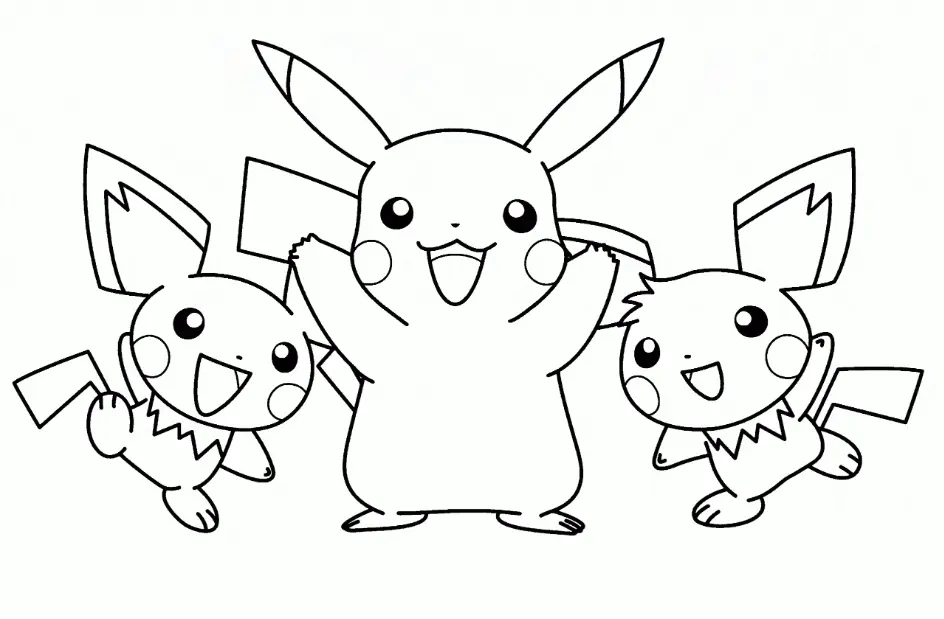 picachu para colorir