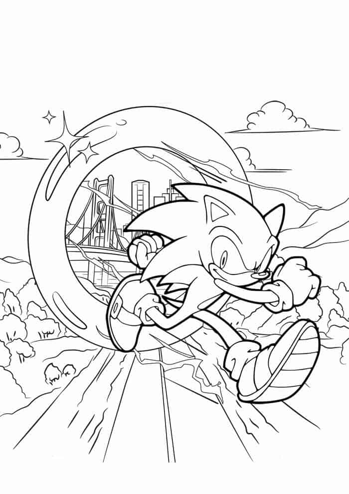 Desenhos do Sonic para colorir