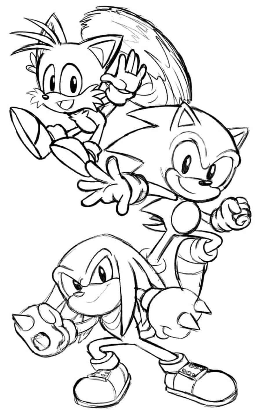 Desenhos do Sonic para colorir