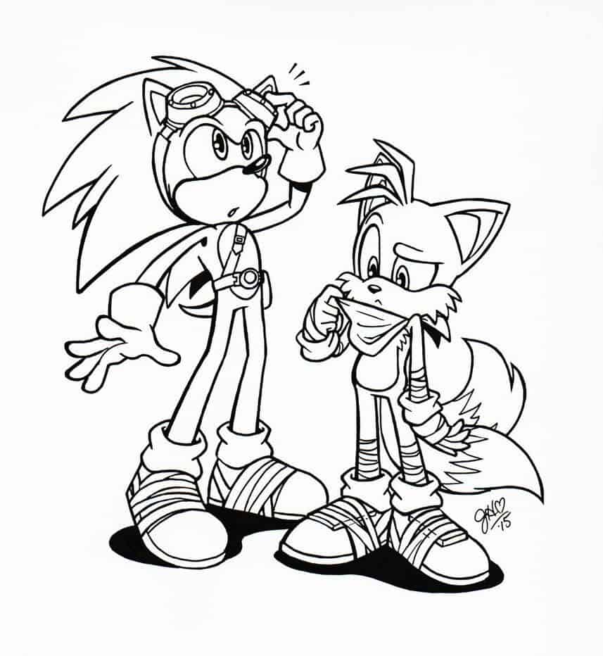 Desenhos do Sonic para colorir