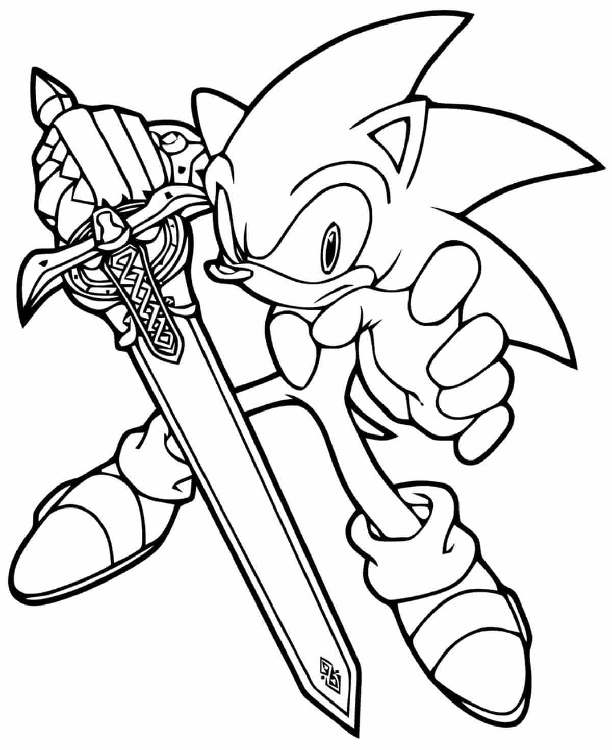 Desenhos do Sonic para colorir