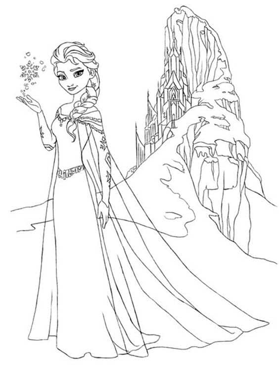 Frozen para colorir