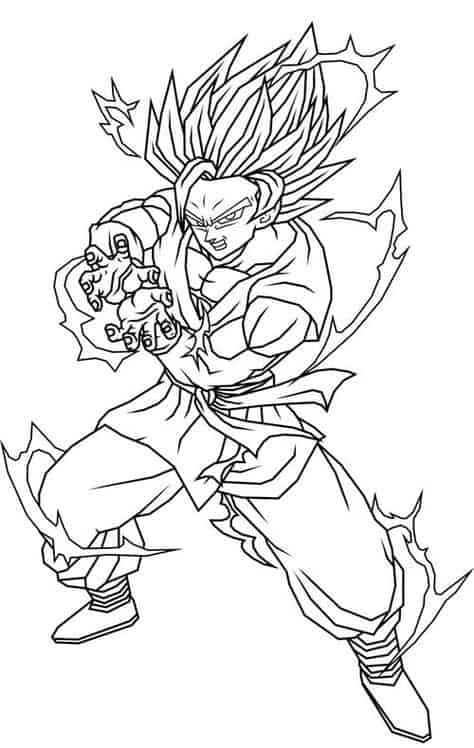 Goku para colorir